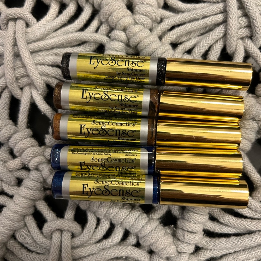 Senegence eyeliners set of five. New, sealed.